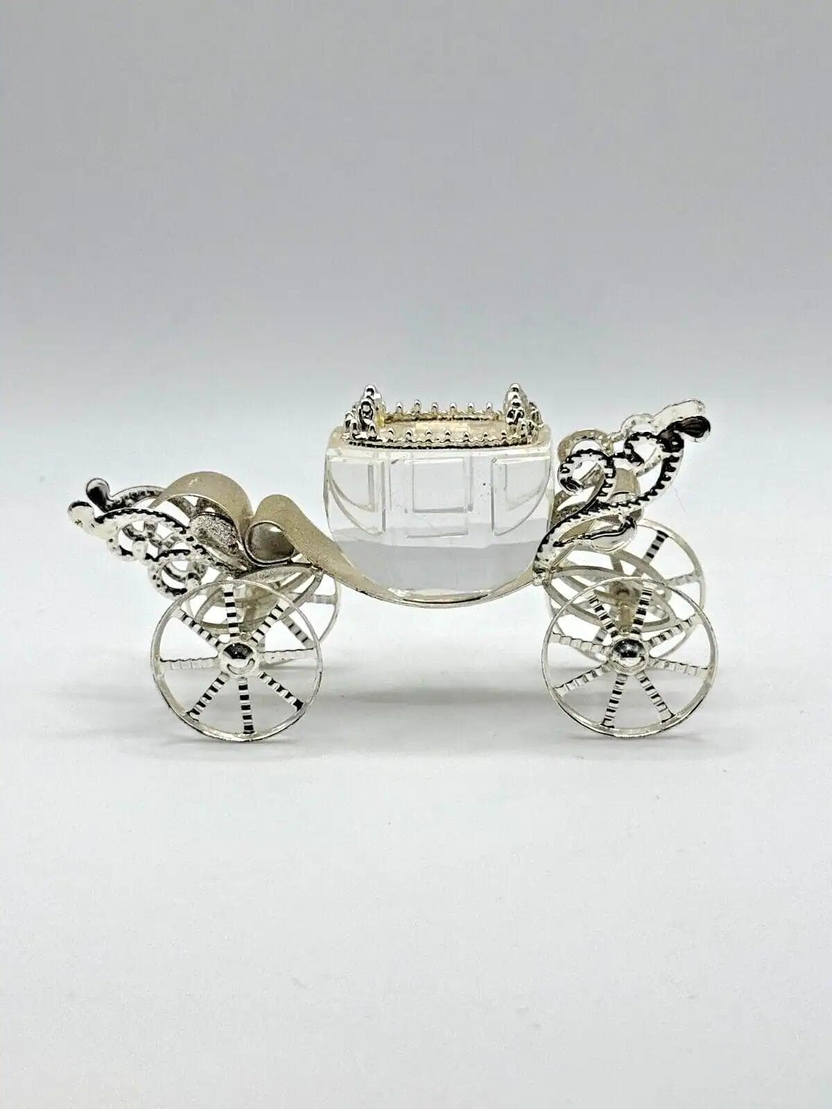 Antique Italian Sterling Silver Royal Carriage Miniature
